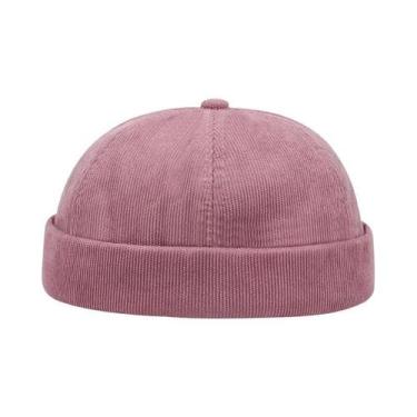 Imagem de Gorro Unissex De Veludo Cotelê À Prova De Vento Minimalista Em Cores S