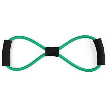 Imagem de Bandas de Exercícios em Forma 8 Cordões Alongamento Peito Yoga Treinamento Fitness Túbulo Elástico para Fisioterapia Treino Diário com Latex Premium Snap- Alças Espuma Macia Portátil Uso Casa Escritór