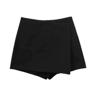 Imagem de Saia Short Assimétrica De Cintura Alta Para Mulheres Moda De Verão Cul