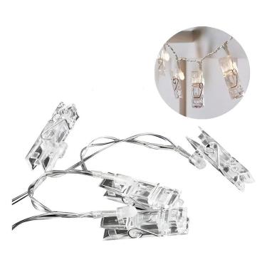 Imagem de Varal Fotos Cordao 20 Pregador Led Decoracao Bivolt