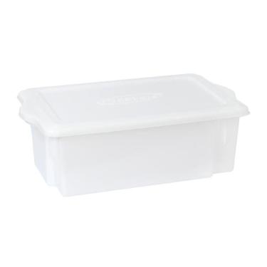 Imagem de Caixa Plástica Empilhável Com Tampa 24,5l Plasvale - 56x33x19cm (cxlxa) Branco