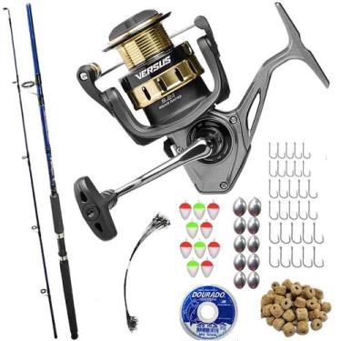 Imagem de Vara de Pesca 30LB Molinete 6000 Drag 9kg e Kit Pesqueiro - MARINE SPO