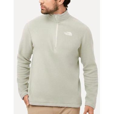 Imagem de Blusa The North Face Fleece TKA 100 Glacier 1/4 Zip Mono Logo Cinza Cl
