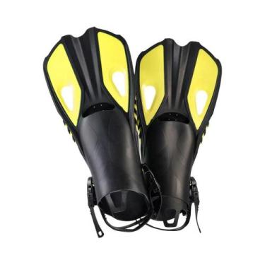 Imagem de Nadadeiras De Silicone Ajustáveis Para Snorkel E Mergulho Com Calcanha