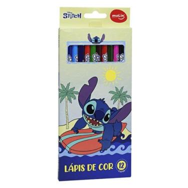 Imagem de Lápis De Cor 12 Cores Stitch MOLIN Modelo 2, Modelo 2