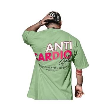 Imagem de Camiseta Esportiva Masculina Oversized De Algodão Anti-Cárdio Para Ver