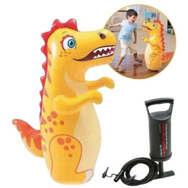 Imagem de Boneco joão bobo teimoso inflável p/crianças animais + bomba - INTEX