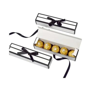 Imagem de Caixa De Presente De Chocolate Retangular Para O Dia Dos Namorados 5PC