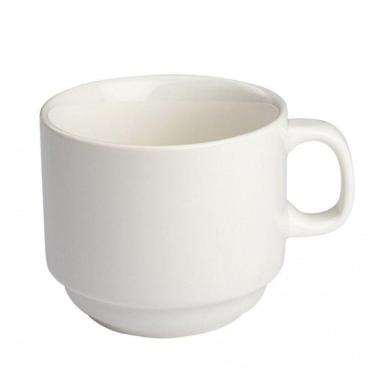 Imagem de Xicara De Cha Empilhavel 200 Ml Porcelana Branca Bar E Hotel