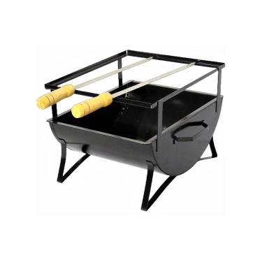 Imagem de Churrasqueira Praia Campo Aço Carbono 2 Espeto Ab 30X28X24Cm