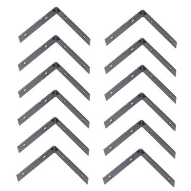 Imagem de Kit 12 Chapa L Fixação Emenda Vigas Colunas Telhados 20X20Cm