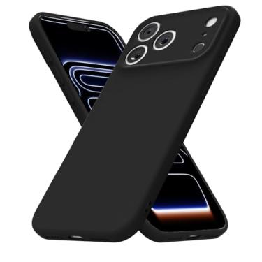 Imagem de uvcoat Capa de silicone para iPhone 17 Pro Max, capa fina de gel de borracha macia para mulheres e meninas, linda capa de telefone de TPU fosco com proteção total da câmera, design simples minimalista