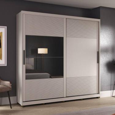 Imagem de Guarda-Roupa Casal com Espelho 2 Portas Correr 3 Gavetas 237cm Multimóveis CR35397