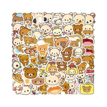 Imagem de Adesivos De Urso Rilakkuma Kawaii Fofos 10 30 50 105 Peças, Decalques 