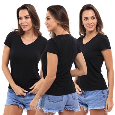 Imagem de Camiseta Feminina Gola V Viscolycra Conforto Dia A Dia