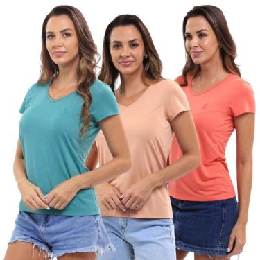 Imagem de Camiseta Feminina Gola V Viscolycra Conforto Dia A Dia