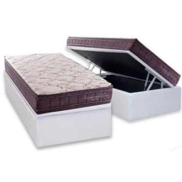 Imagem de Cama Box Baú NOVO + Colchão Molas Kappesberg Ensacadas Inverno Verão +