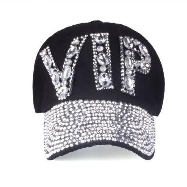 Imagem de Boné de beisebol de algodão jeans Rhinestone VIP para adulto - Yiweisa
