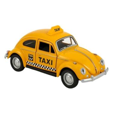 Imagem de Carrinho Miniatura Fusca Fricção Abre Porta Colecionável - Dexin, Taxi