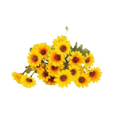 Imagem de Flores Artificiais De Plástico Daisy Para Centros De Mesa, Plantas Fal