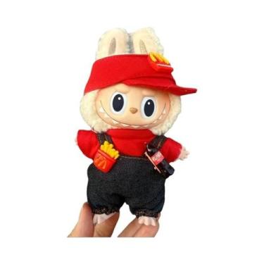 Imagem de Conjunto De Roupa Para Boneca Labubu De Vinil 17cm: Vestido De Bolinha