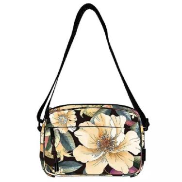 Imagem de Bolsa farm ziriguidum romance em flor marrom 78323529b, Preto, Verde, 