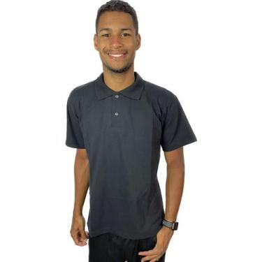 Imagem de Polo Uniforme Administrativo Escritório Atendente - Eb Confecção, Pret