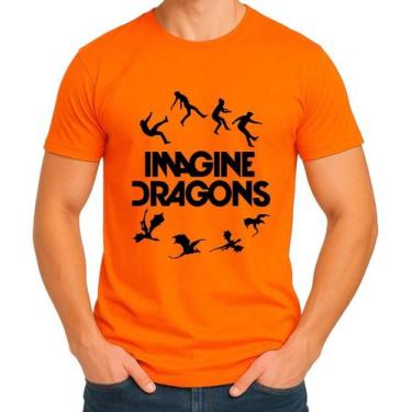 Imagem de Camiseta Camisa Adulto Feminina Masculina Algodão Banda Imagine Dragon