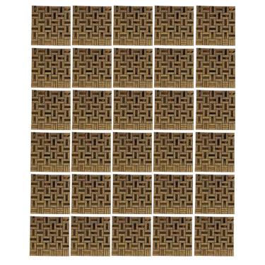 Imagem de Pastilha De Vidro Adesiva Kit 30 Uni Parede Banheiro Cozinha Sala Decorativa Moderna Reforma Requintado Facil Aplicacao