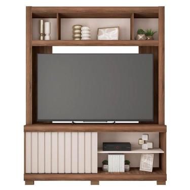 Imagem de Estante Para Tv Até 65 Polegadas Cinne Caemmun Nogueira San Remo/off Perfect