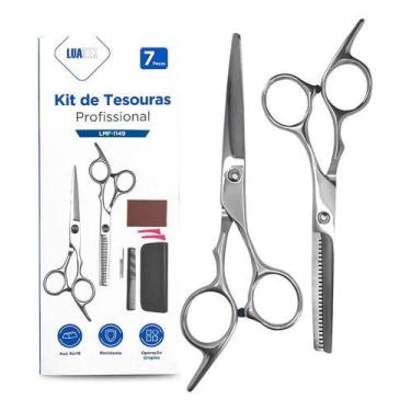 Imagem de Estojo Kit Corte De Cabelos Tesouras - Nilo-imports