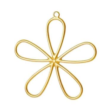 Imagem de Pingentes De Plantas Em Aço Inoxidável Banhado a Ouro, 10 Peças, Com D