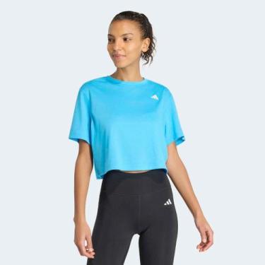Imagem de Camiseta Adidas Essentials Feminina, Azul, M