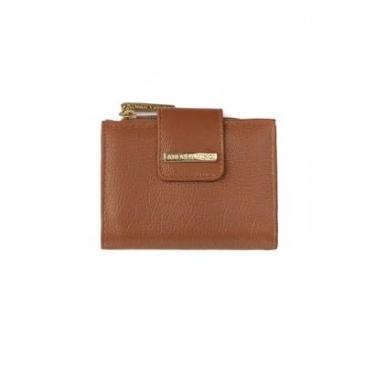 Imagem de Carteira feminina de couro liso Linna 11x13cm-Feminino