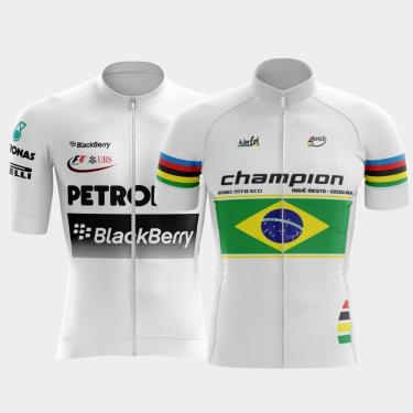 Imagem de Combo 2 Camisas Premium de Ciclismo Masculinas Manga Curta Respirável Proteção Uv-Masculino