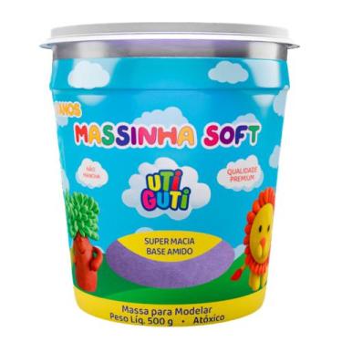 Imagem de Massinha de Modelar Soft Pote 500gr Utiguti, Roxo