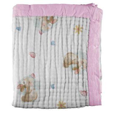 Imagem de Manta Soft para Bebê 85 cm x 1,00 m Baby Joy, Coelha