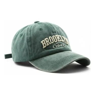 Imagem de Boné Baseball Brooklyn Retrô Algodão Bordado Luke Sports - Verde, Verd