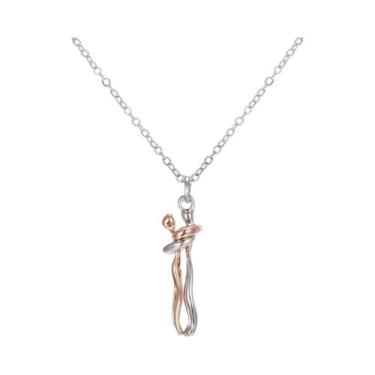 Imagem de Colar Com Pingente De Casal Abraçado Para Homens E Mulheres, Joia De M