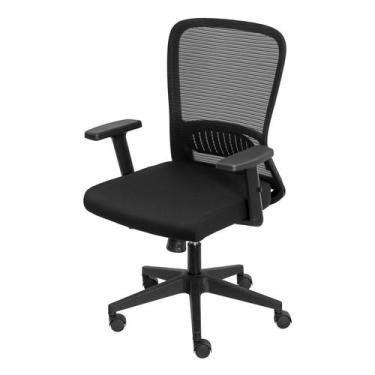 Imagem de Cadeira de Escritório NR-17 Presidente Giratória Vanguard Preta Tela S