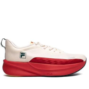 Imagem de Tênis Masculino Fila Aero Skyfoam Esportivo Bege/Vermelho, Bege, 39