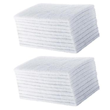 Imagem de Kit 20 Unidades FIBRA De Limpeza MACIA BRANCA 23 cm x 10 cm Sem Riscos