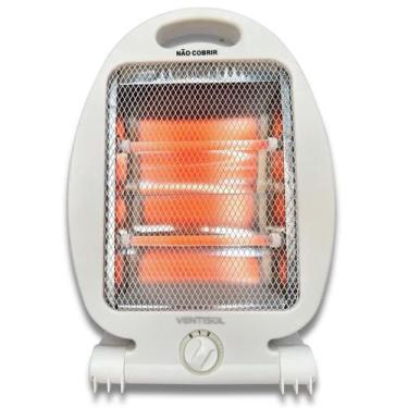 Imagem de Aquecedor de ambiente termoventilador portátil silencioso branco cinza