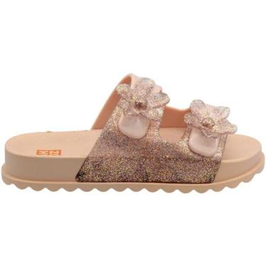 Imagem de Tamanco Slide Plataforma Infantil Zaxy Flowers Menina, Rosa, 31