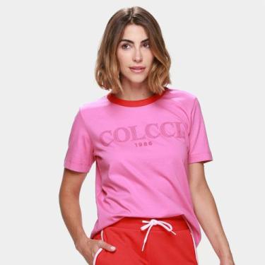 Imagem de Camiseta Colcci 1986 Casual Feminina, Rosa, EP