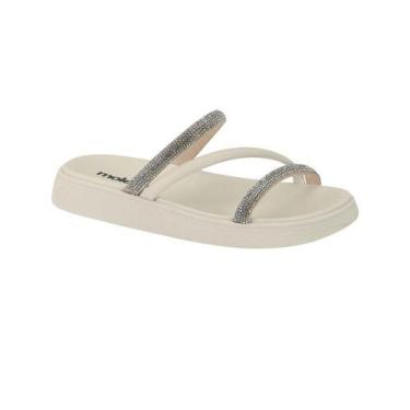 Imagem de Sandalia Papete Moleca Flatform Feminino , 38, Branco