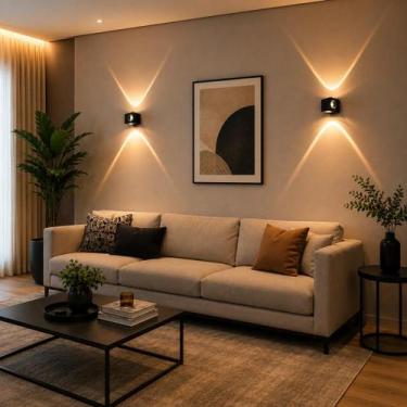 Imagem de Arandela LED 4w Bivolt Arc Mini Decorativa Moderna Parede Quarto Sala 