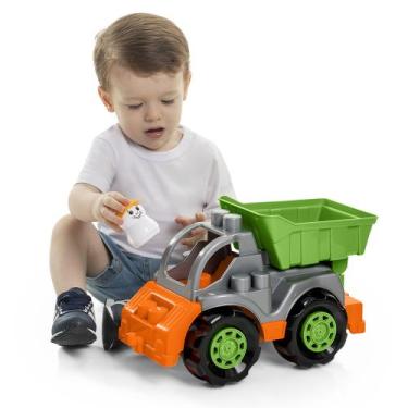 Imagem de Caminhão Caçamba Rodadinhos Blocks Truck Roda Livre - Calesita TaTeTi