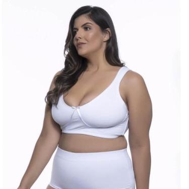 Imagem de Sutiã Sustentação BR Lingerie 1401 Plus Size, 54, Branco