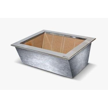 Imagem de Caixa Braseiro Cooktop Refratária 100x50 inox 304 - JX Metais